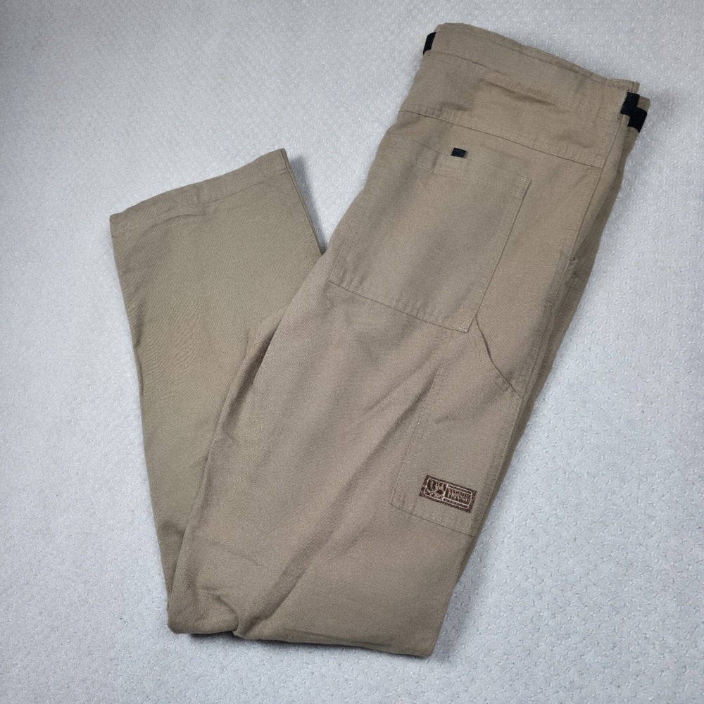 Prana Pants Mens XL Vintage USA Canvas‎ Climbing Hiking Khaki Belted Gorpcore
